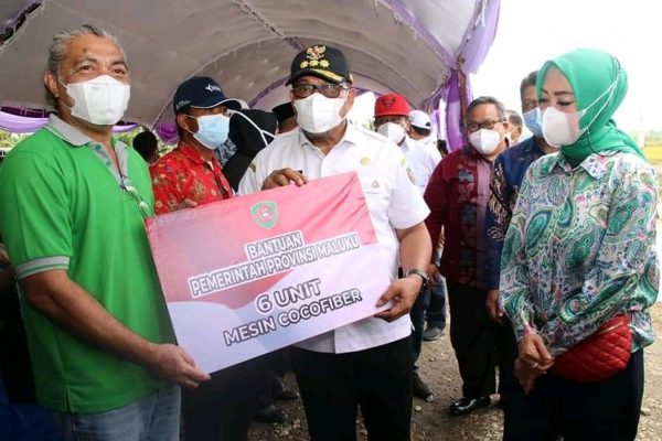 Gubernur Maluku Murad Ismail panen raya padi di desa Wai Asih, Maluku Tengah
