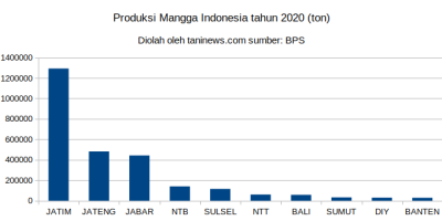 Produksi  Mangga Nasional tahun 2020