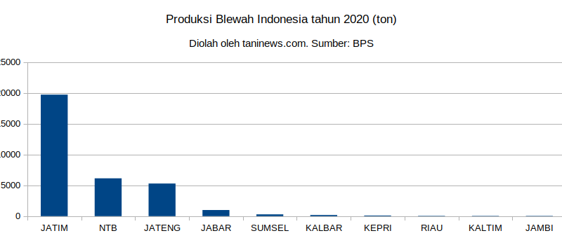 Produksi Blewah Indonesia tahun 2020
