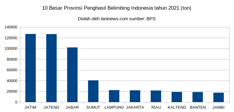 Produksi Belimbing Indonesia tahun 2021