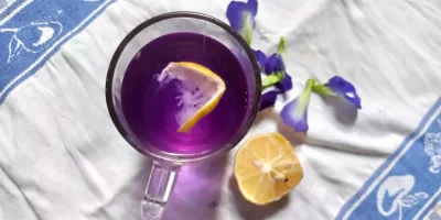 Membuat teh lemon bunga telang